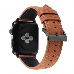 Correa de reloj de cuero genuino para Apple Watch 6, SE, 5, 4 44mm