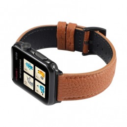 Correa de reloj de cuero genuino para Apple Watch 6, SE, 5, 4 44mm