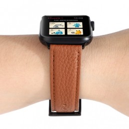 Correa de reloj de cuero genuino para Apple Watch 6, SE, 5, 4 44mm