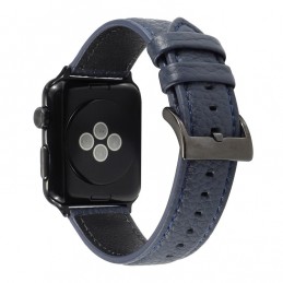 Correa de reloj de cuero genuino para Apple Watch 6, SE, 5, 4 44mm