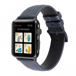 Correa de reloj de cuero genuino para Apple Watch 6, SE, 5, 4 44mm