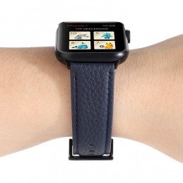 Correa de reloj de cuero genuino para Apple Watch 6, SE, 5, 4 44mm