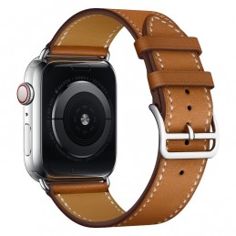 Correa de cuero de repuesto para Apple Watch 6, SE, 5, 4 40 mm 3, 2, 1 38 mm color marrón