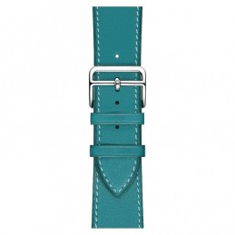 Correa de cuero de repuesto para Apple Watch 6, SE, 5, 4 40 mm 3, 2, 1 38 mm color azul