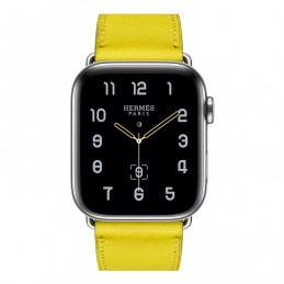 Correa de cuero de repuesto para Apple Watch 6, SE, 5, 4 40 mm 3, 2, 1 38 mm color amarillo
