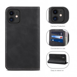 Funda elegante de piel tipo libro para iPhone 12 / 12 Pro