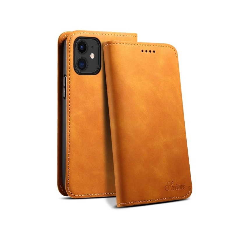 Funda elegante de piel tipo libro para iPhone 12 / 12 Pro