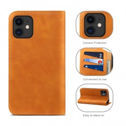 Funda elegante de piel tipo libro para iPhone 12 / 12 Pro