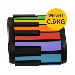 4KIDS Piano plegable para niños color arco iris de 49 teclas