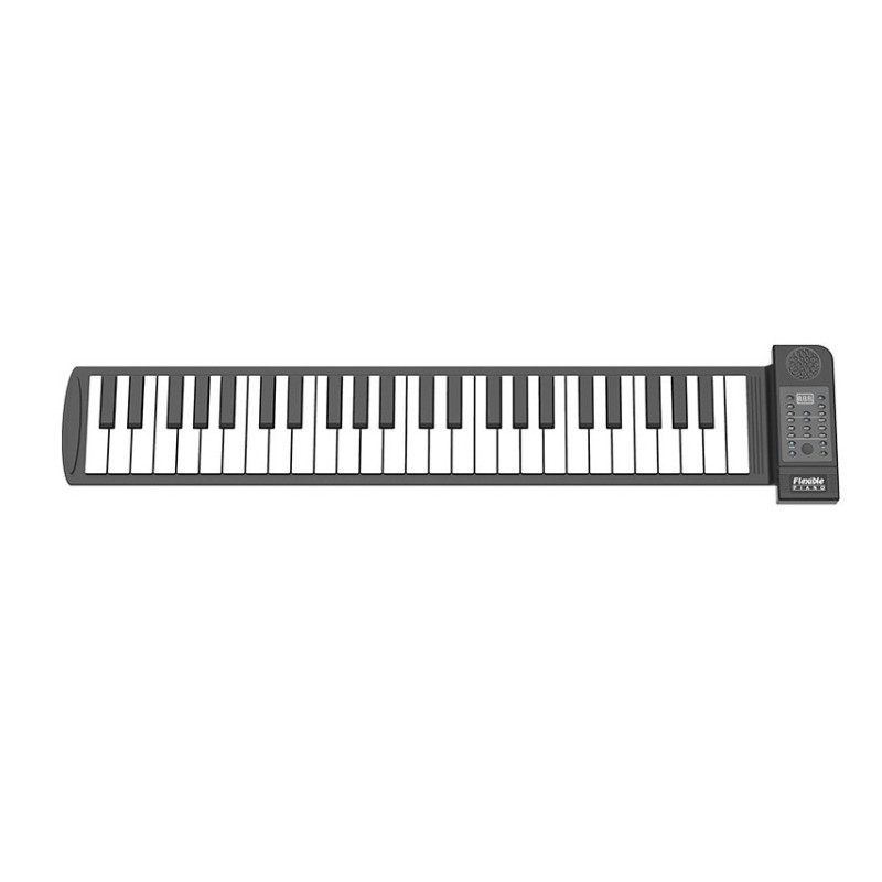 Teclado portátil piano plegable para principiantes enrollable a mano de 61 teclas