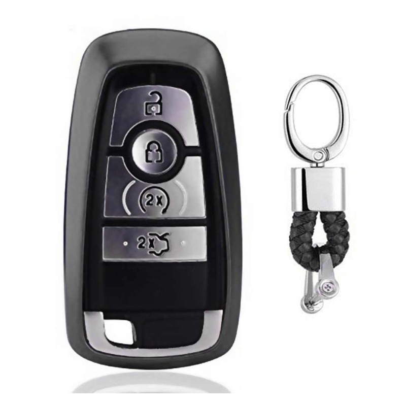 Funda llave de silicona con llavero para Ford Mondeo, Explorer, Edge