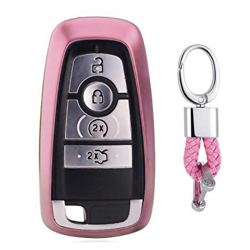 Funda llave de silicona con llavero para Ford Mondeo, Explorer, Edge