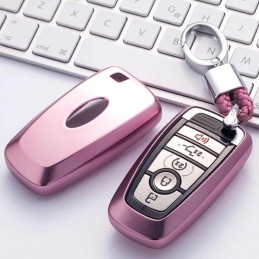 Funda llave de silicona con llavero para Ford Mondeo, Explorer, Edge