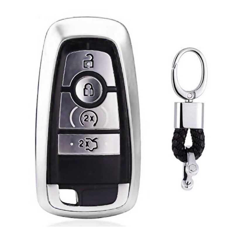 Funda llave de silicona con llavero para Ford Mondeo, Explorer, Edge
