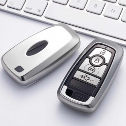 Funda llave de silicona con llavero para Ford Mondeo, Explorer, Edge