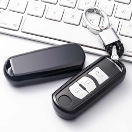 Funda llave de Silicona con Llavero para coche Mazda 3, CX-8, CX-5, CX-4