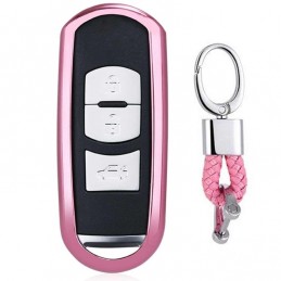 Funda llave de Silicona con Llavero para coche Mazda 3, CX-8, CX-5, CX-4