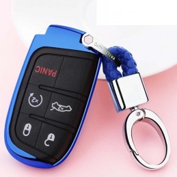 Funda llave de Silicona con Llavero para Jeep Compass, Cherokee, Renegade, Grand Cherokee