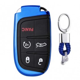 Funda llave de Silicona con Llavero para Jeep Compass, Cherokee, Renegade, Grand Cherokee