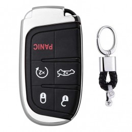 Funda llave de Silicona con Llavero para Jeep Compass, Cherokee, Renegade, Grand Cherokee