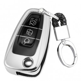 Funda llave de Silicona con Llavero para Ford FOCUS, KUGA