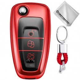 Funda llave de Silicona con Llavero para Ford FOCUS, KUGA