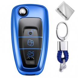 Funda llave de Silicona con Llavero para Ford FOCUS, KUGA