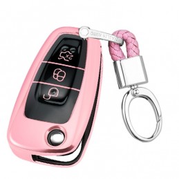 Funda llave de Silicona con Llavero para Ford FOCUS, KUGA