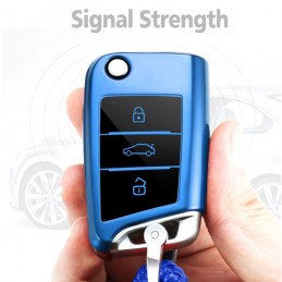 Funda VW para llaves con llavero para Golf,Tiguan,Touran,T-ROC,T-Cross