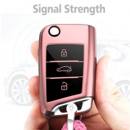 Funda VW para llaves con llavero para Golf,Tiguan,Touran,T-ROC,T-Cross