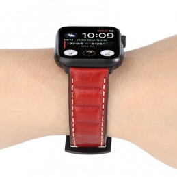Correa de Piel Genuino para Apple Watch de 44mm y 3, 2, 1 de 42mm