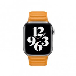 Correa de eslabones de piel compatible con Apple Watch de 40mm y 38mm