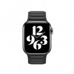Correa de eslabones de piel compatible con Apple Watch de 44mm y 42mm