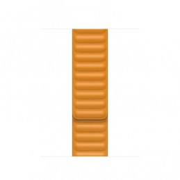 Correa de eslabones de piel compatible con Apple Watch de 44mm y 42mm