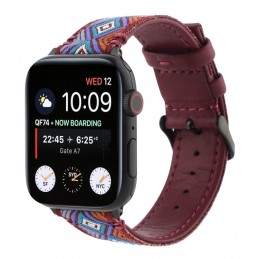 Correa de cuero compatible con Apple Watch Series 6,SE,5,4 40 mm y 3,2,1 38 mm