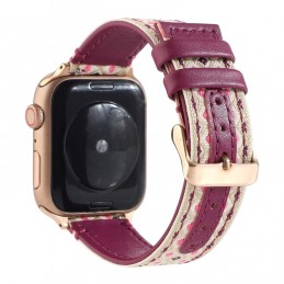 Correa de cuero compatible con Apple Watch Series 6,SE,5,4 40 mm y 3,2,1 38 mm