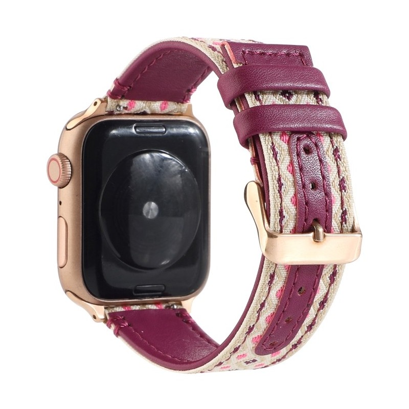 Correa de cuero compatible con Apple Watch Series 6,SE,5,4 40 mm y 3,2,1 38 mm