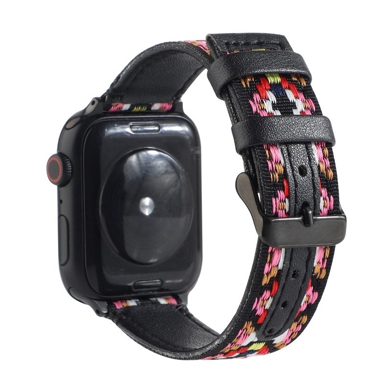 Correa de cuero compatible con Apple Watch Series 6,SE,5,4 44 mm y 3,2,1 42 mm