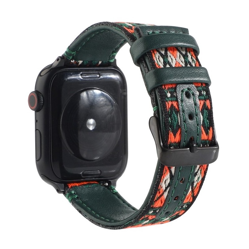 Correa de cuero compatible con Apple Watch Series 6,SE,5,4 44 mm y 3,2,1 42 mm