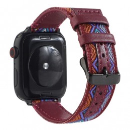Correa de cuero compatible con Apple Watch Series 6,SE,5,4 44 mm y 3,2,1 42 mm