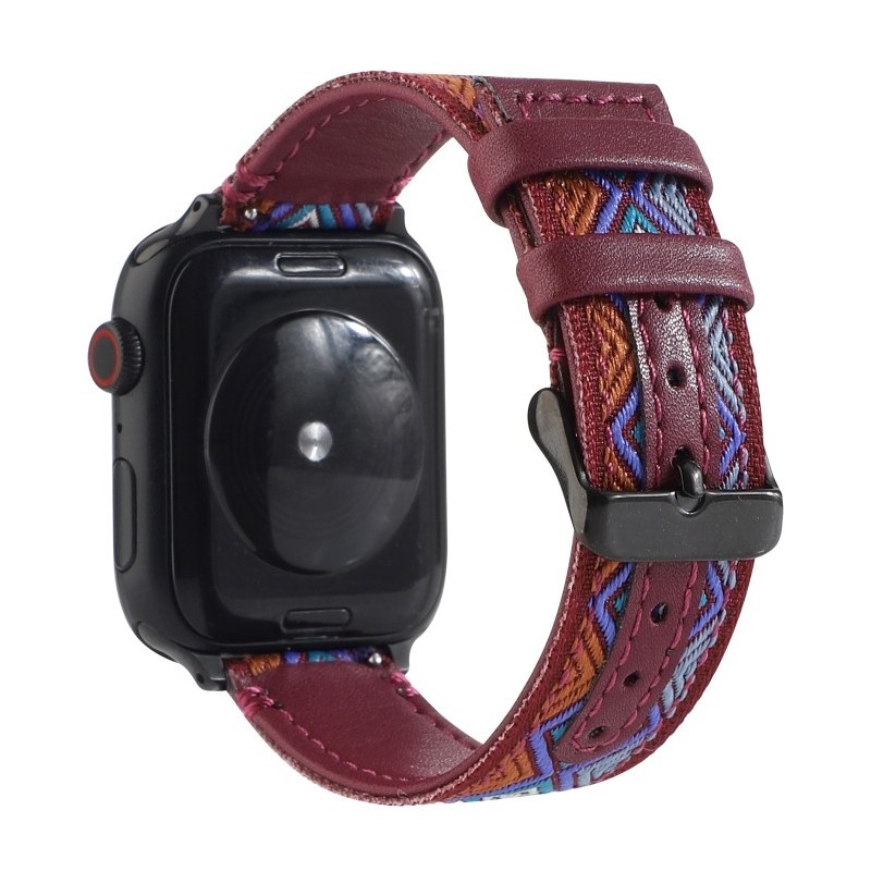 Correa de cuero compatible con Apple Watch Series 6,SE,5,4 44 mm y 3,2,1 42 mm