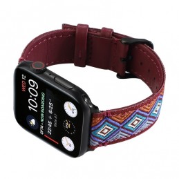 Correa de cuero compatible con Apple Watch Series 6,SE,5,4 44 mm y 3,2,1 42 mm