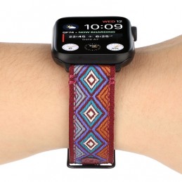 Correa de cuero compatible con Apple Watch Series 6,SE,5,4 44 mm y 3,2,1 42 mm