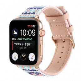Correa de cuero compatible con Apple Watch Series 6,SE,5,4 44 mm y 3,2,1 42 mm