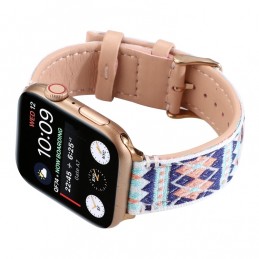 Correa de cuero compatible con Apple Watch Series 6,SE,5,4 44 mm y 3,2,1 42 mm