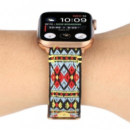 Correa de cuero compatible con Apple Watch Series 6,SE,5,4 44 mm y 3,2,1 42 mm