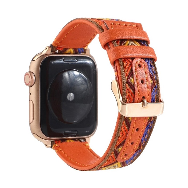 Correa de cuero compatible con Apple Watch Series 6,SE,5,4 44 mm y 3,2,1 42 mm