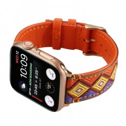 Correa de cuero compatible con Apple Watch Series 6,SE,5,4 44 mm y 3,2,1 42 mm