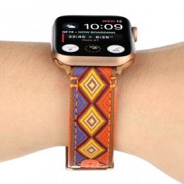 Correa de cuero compatible con Apple Watch Series 6,SE,5,4 44 mm y 3,2,1 42 mm