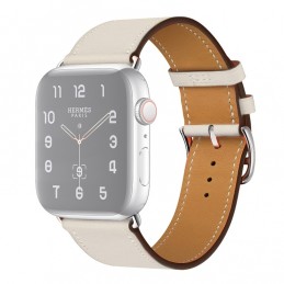 Correa de cuero de repuesto para Apple Watch 6, SE, 5, 4 44 mm 3, 2, 1 42 mm color beige